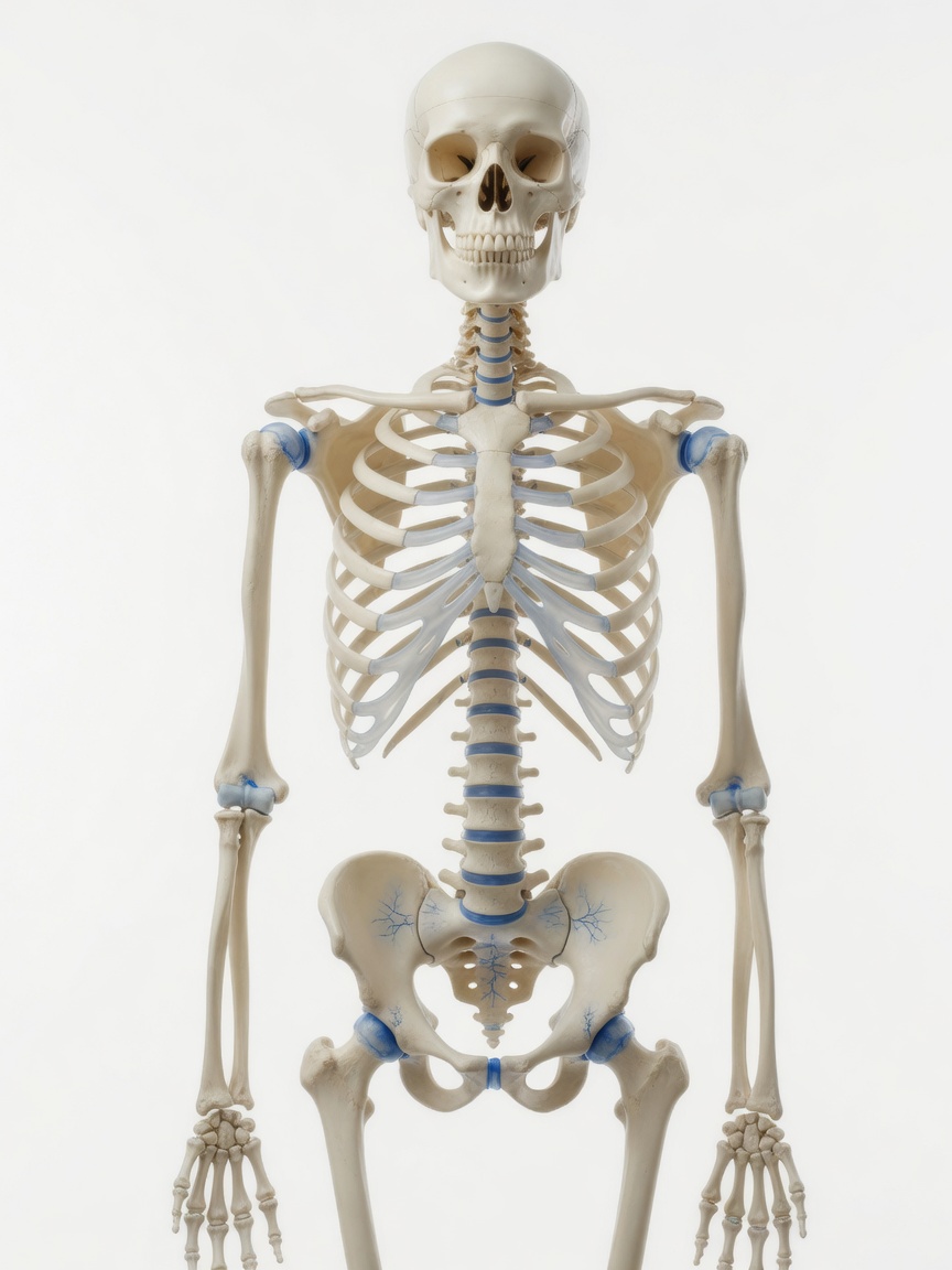 Educational full skeleton anatomy model